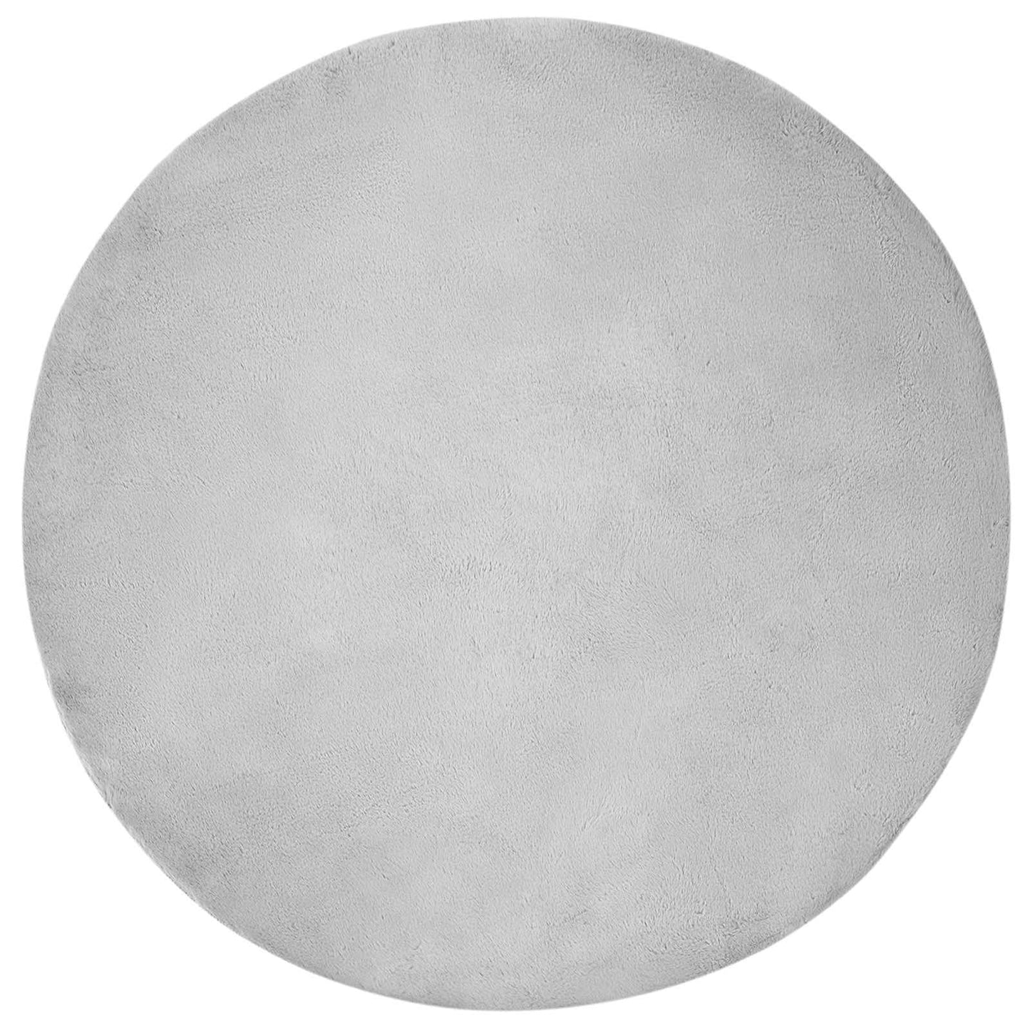 VidaXL tapis en fausse fourrure de lapin gris pétrole ø 160 cm polyester