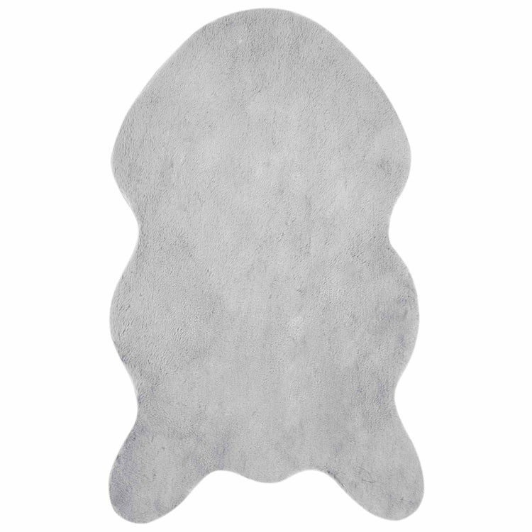 VidaXL tapis en fausse fourrure de lapin gris huile 50 x 80 cm polyester