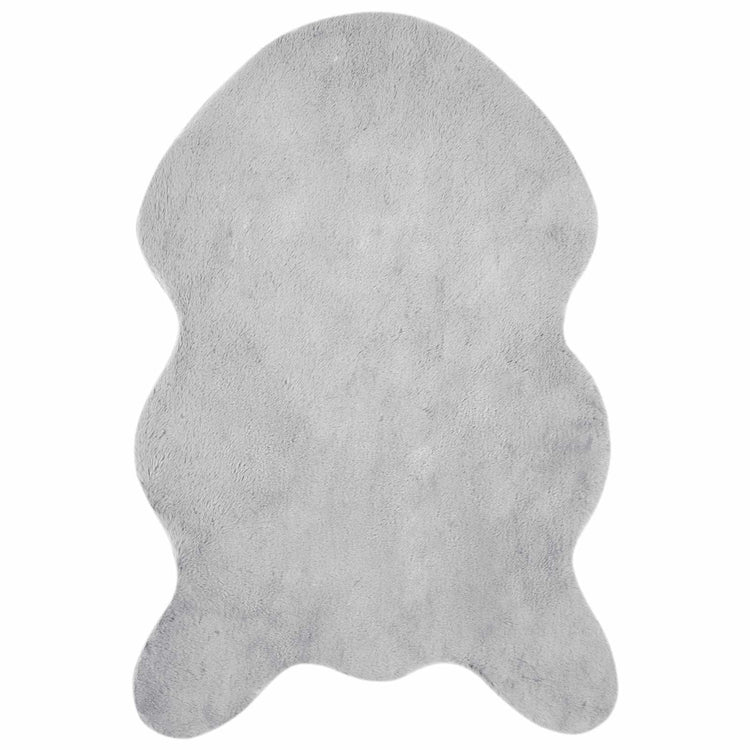 VidaXL tapis en fausse fourrure de lapin gris huile 60 x 90 cm polyester