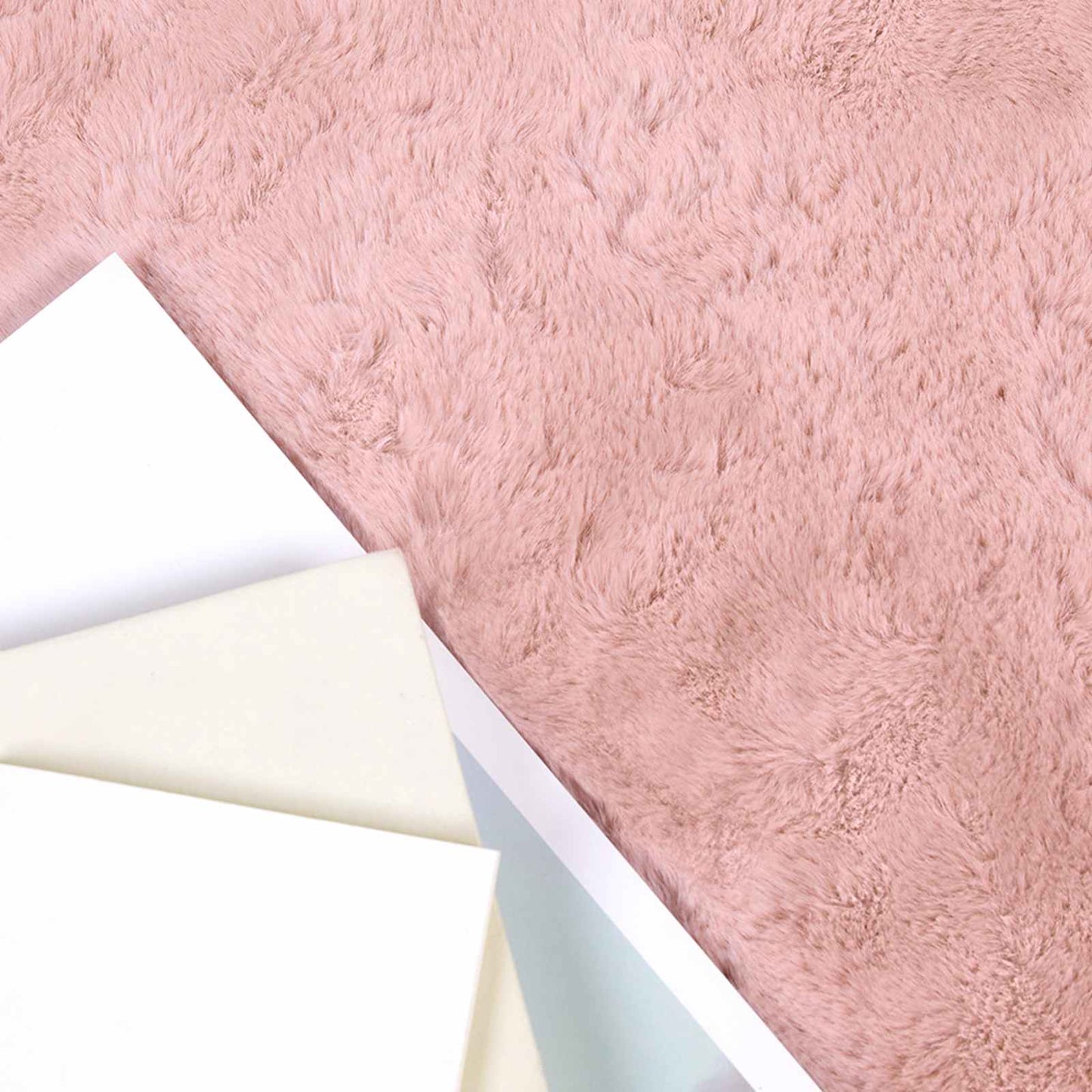 VidaXL tapis en fausse fourrure de lapin rose huile 60 x 110 cm polyester