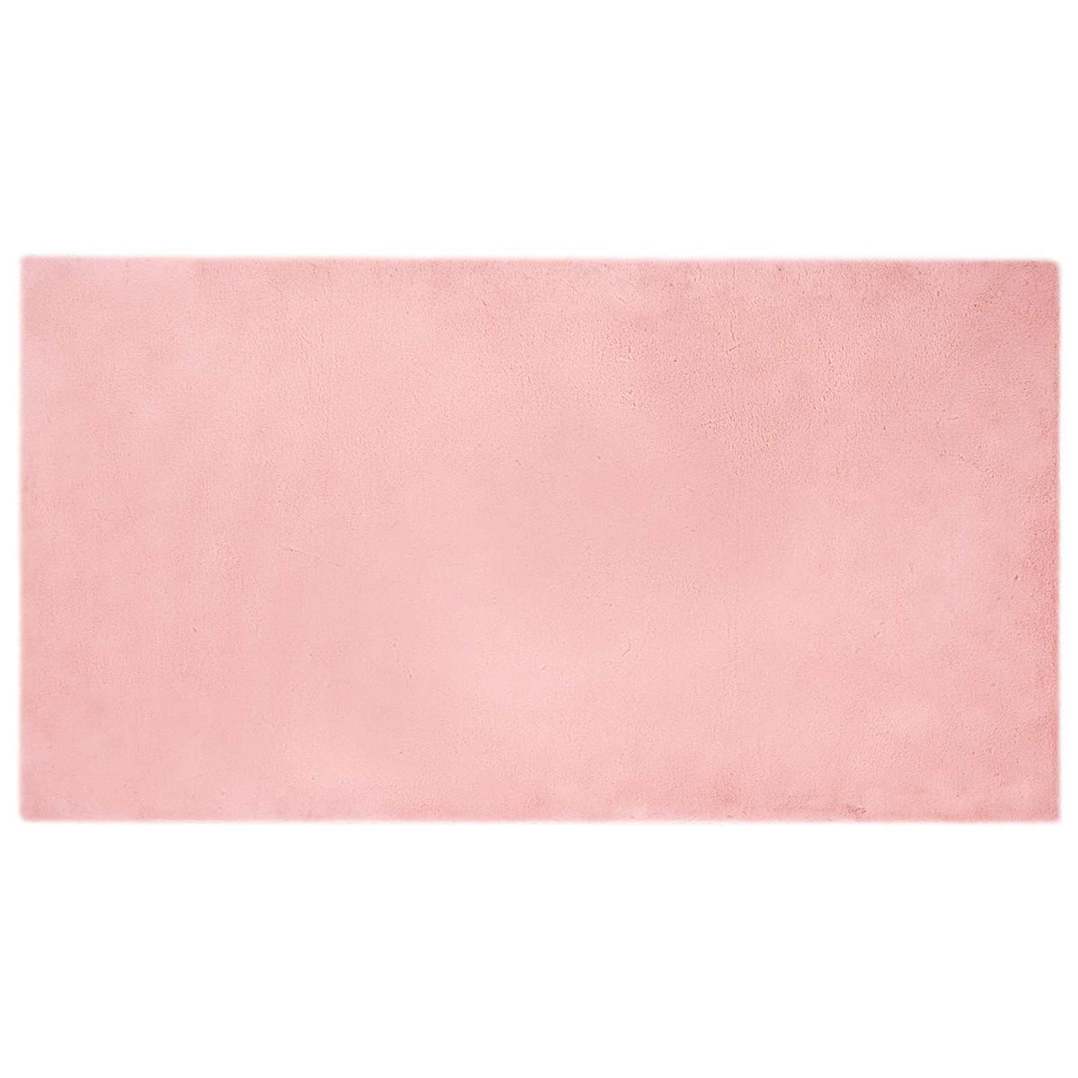 VidaXL tapis en fausse fourrure de lapin rose huile 60 x 110 cm polyester
