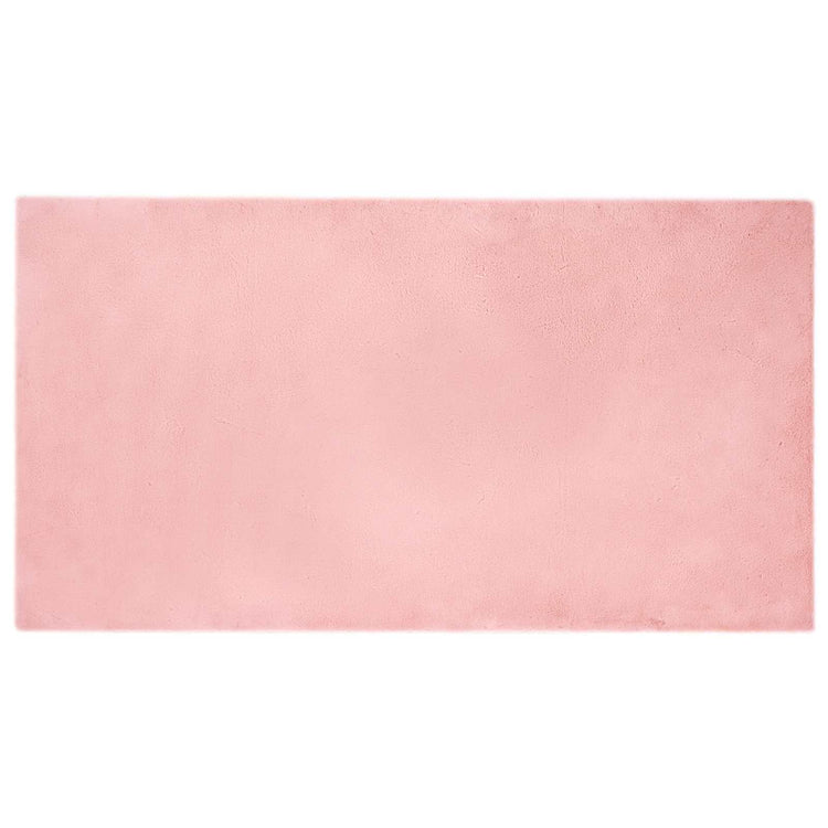 VidaXL tapis en fausse fourrure de lapin rose huile 60 x 110 cm polyester