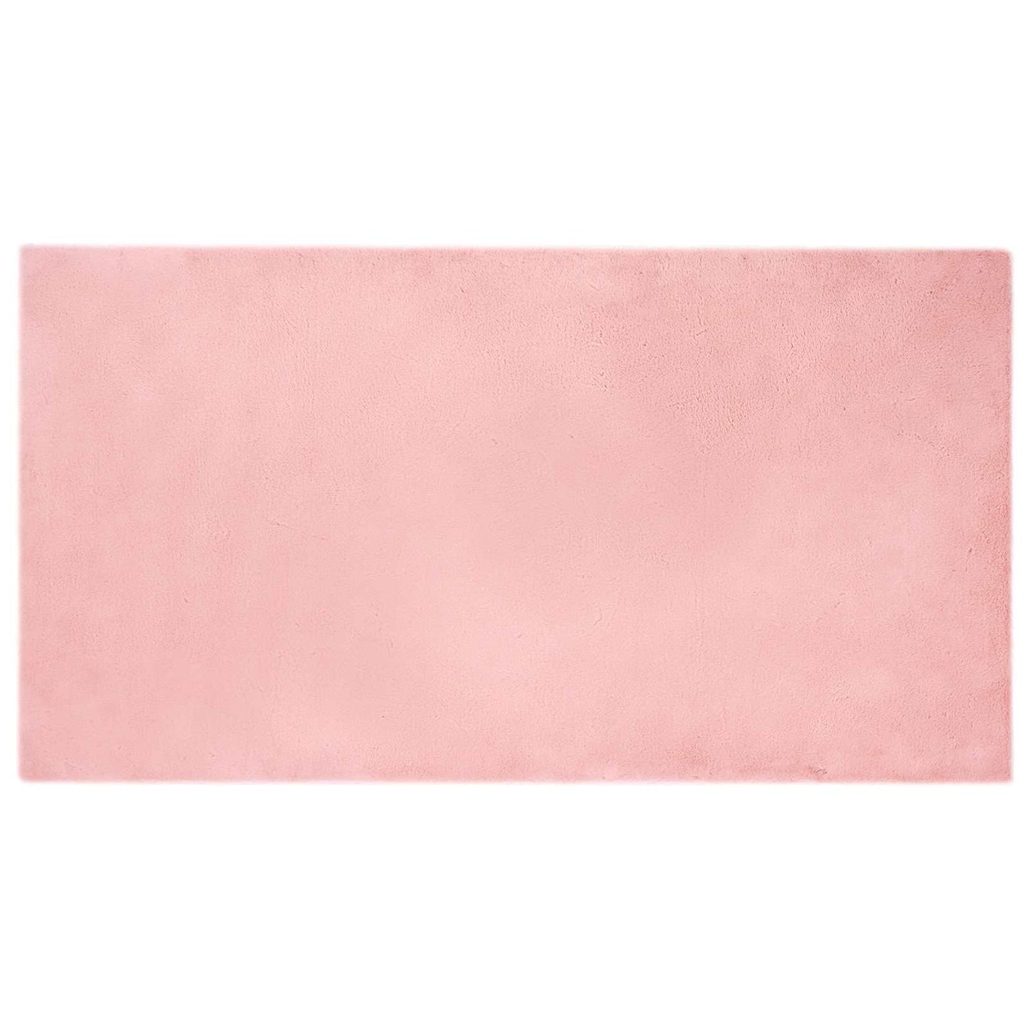 VidaXL tapis en fausse fourrure de lapin rose huile 80 x 150 cm polyester