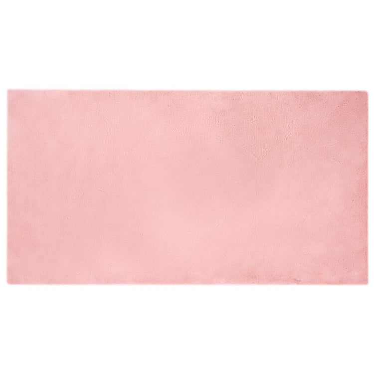 VidaXL tapis en fausse fourrure de lapin rose huile 80 x 150 cm polyester