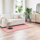 VidaXL tapis en fausse fourrure de lapin rose huile 80 x 200 cm polyester