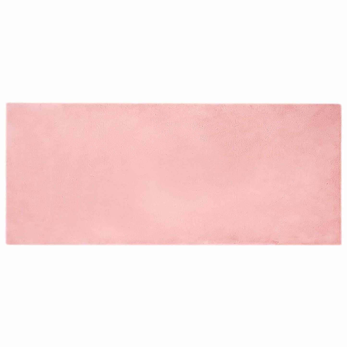 VidaXL tapis en fausse fourrure de lapin rose huile 80 x 200 cm polyester