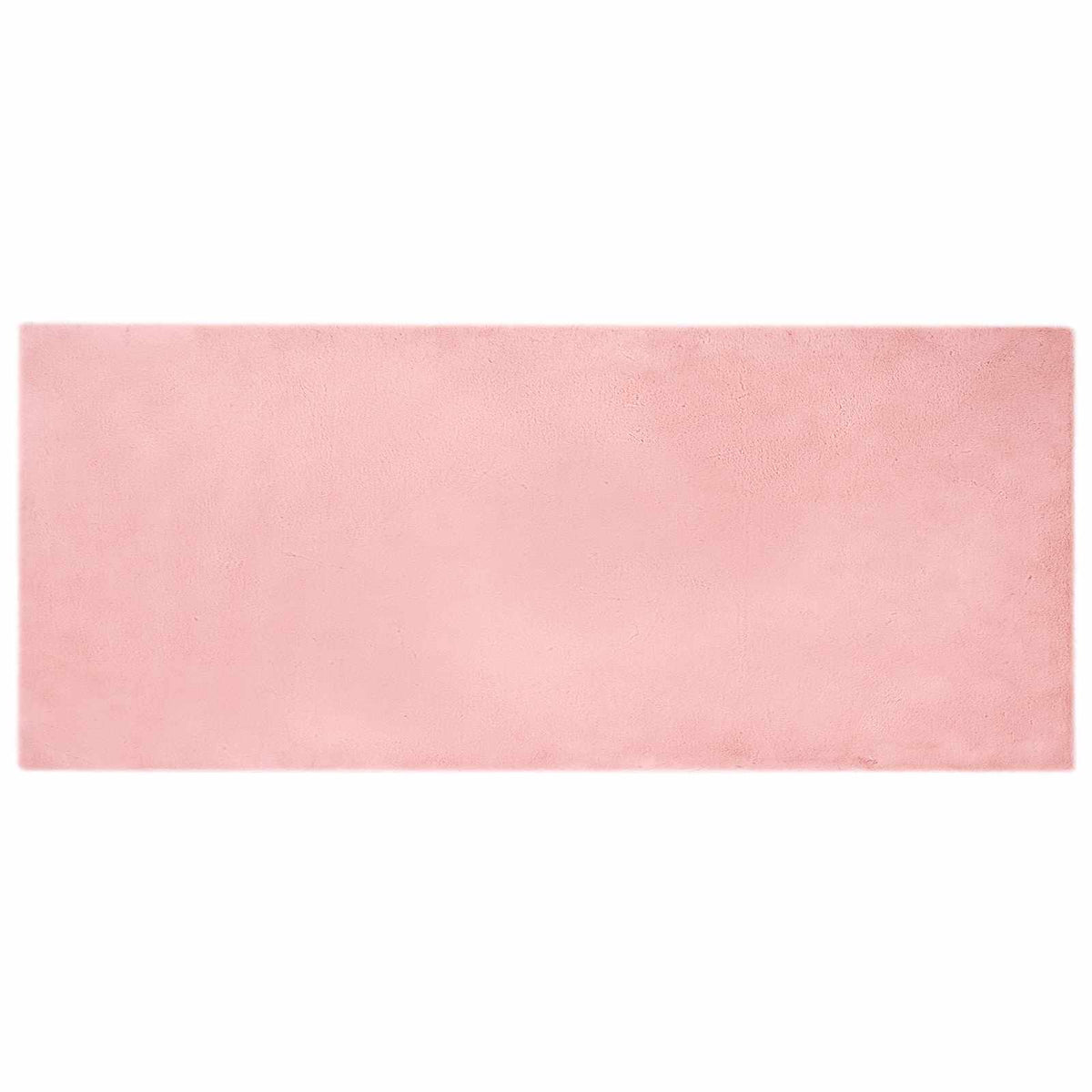VidaXL tapis en fausse fourrure de lapin rose huile 80 x 200 cm polyester