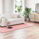 VidaXL tapis en fausse fourrure de lapin rose huile 80 x 250 cm polyester