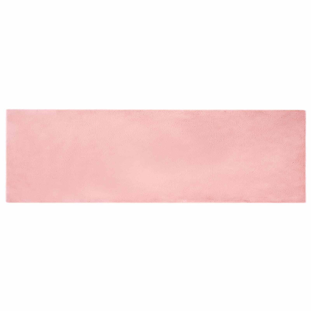 VidaXL tapis en fausse fourrure de lapin rose huile 80 x 250 cm polyester