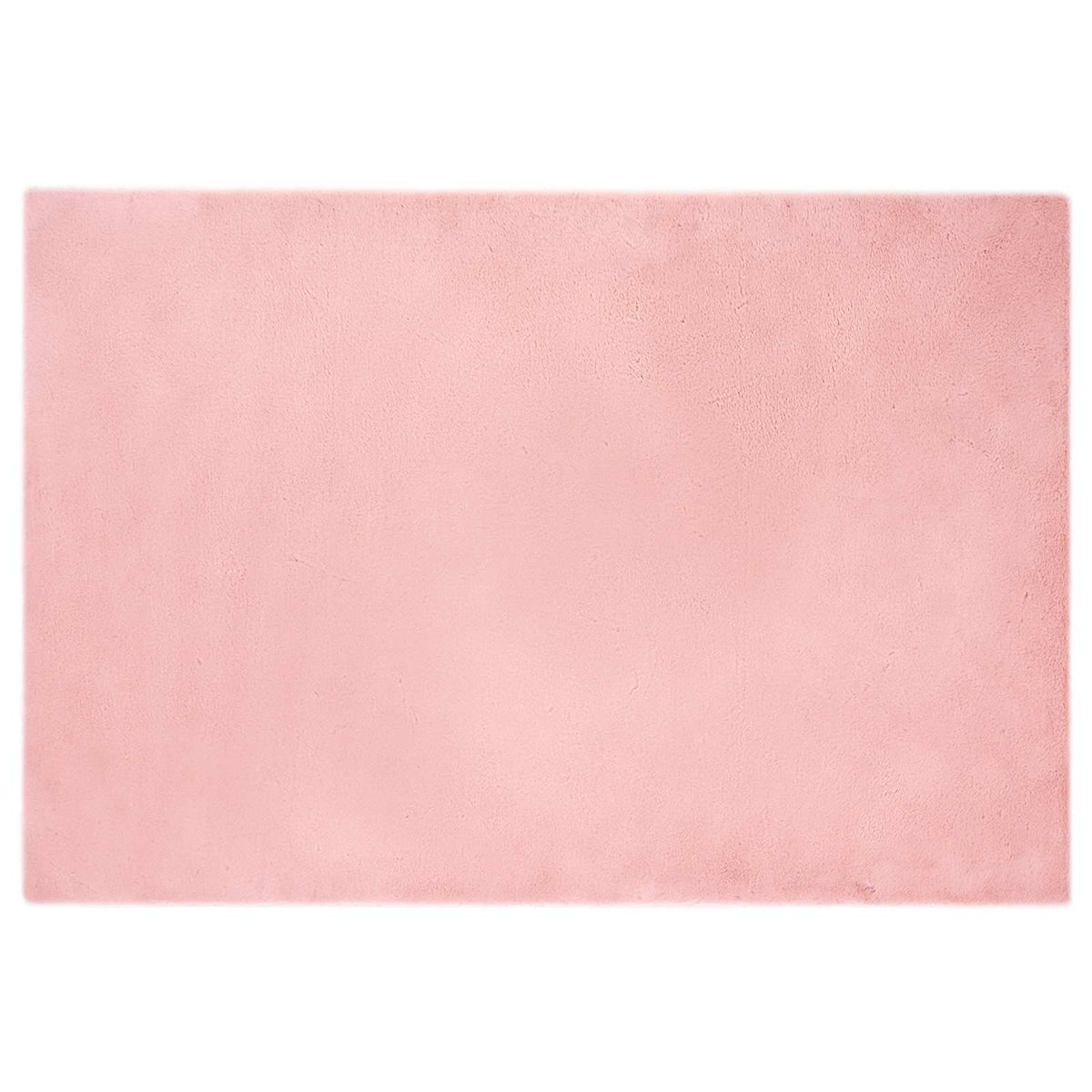 Vidaxxl tapis en fausse fourrure de lapin rose huile 120 x 170 cm polyester