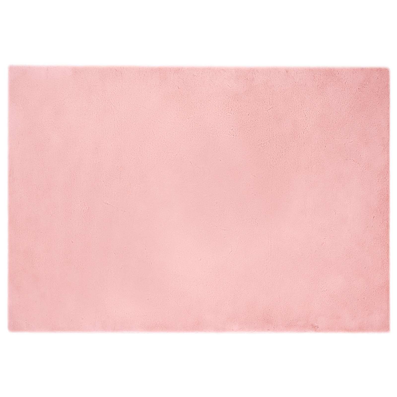 VidaXL tapis en fausse fourrure de lapin rose huile 140 x 200 cm polyester