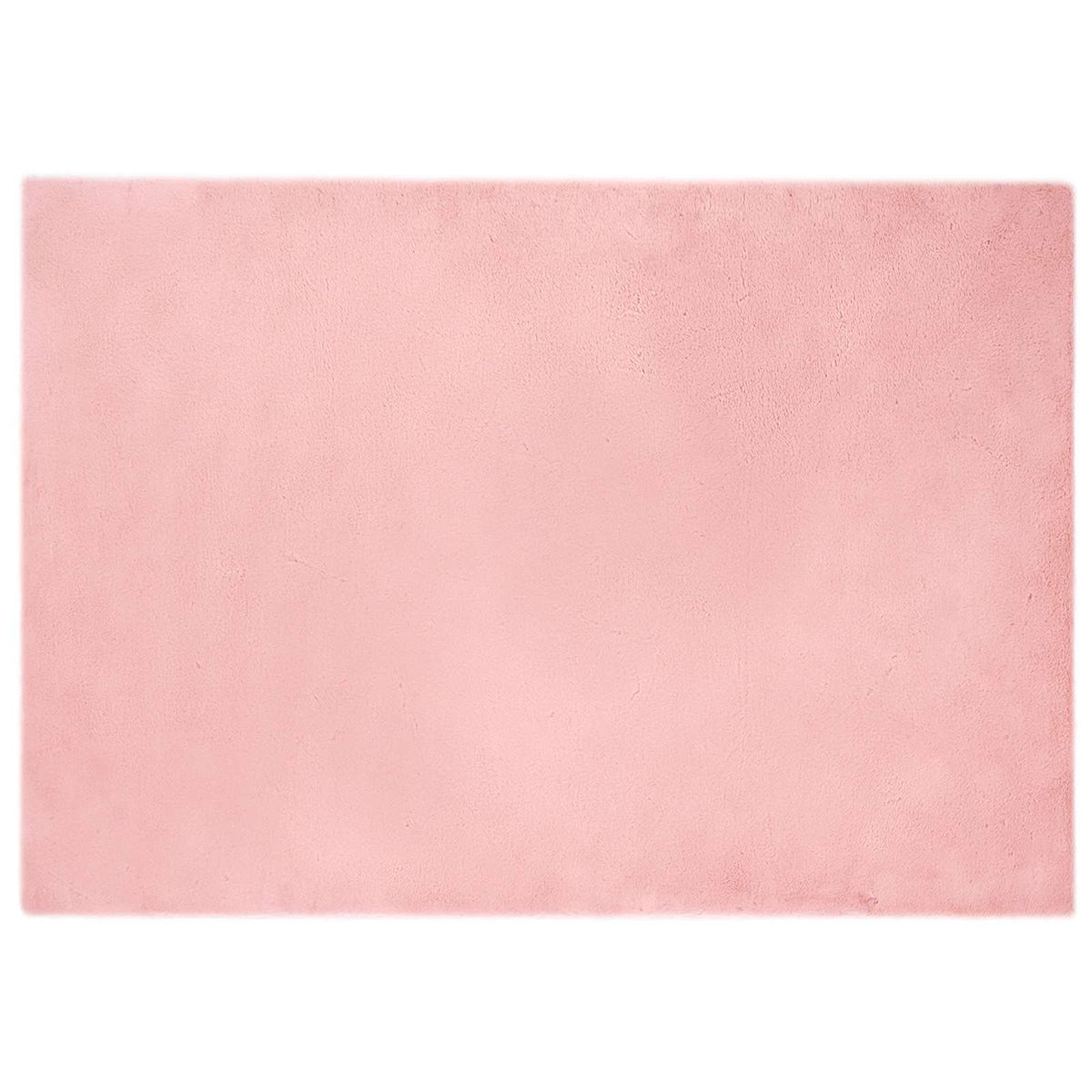 VidaXL tapis en fausse fourrure de lapin rose huile 160 x 230 cm polyester