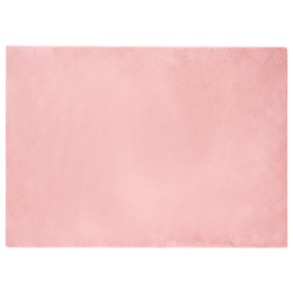 VidaXL tapis en fausse fourrure de lapin rose huile 200 x 280 cm polyester