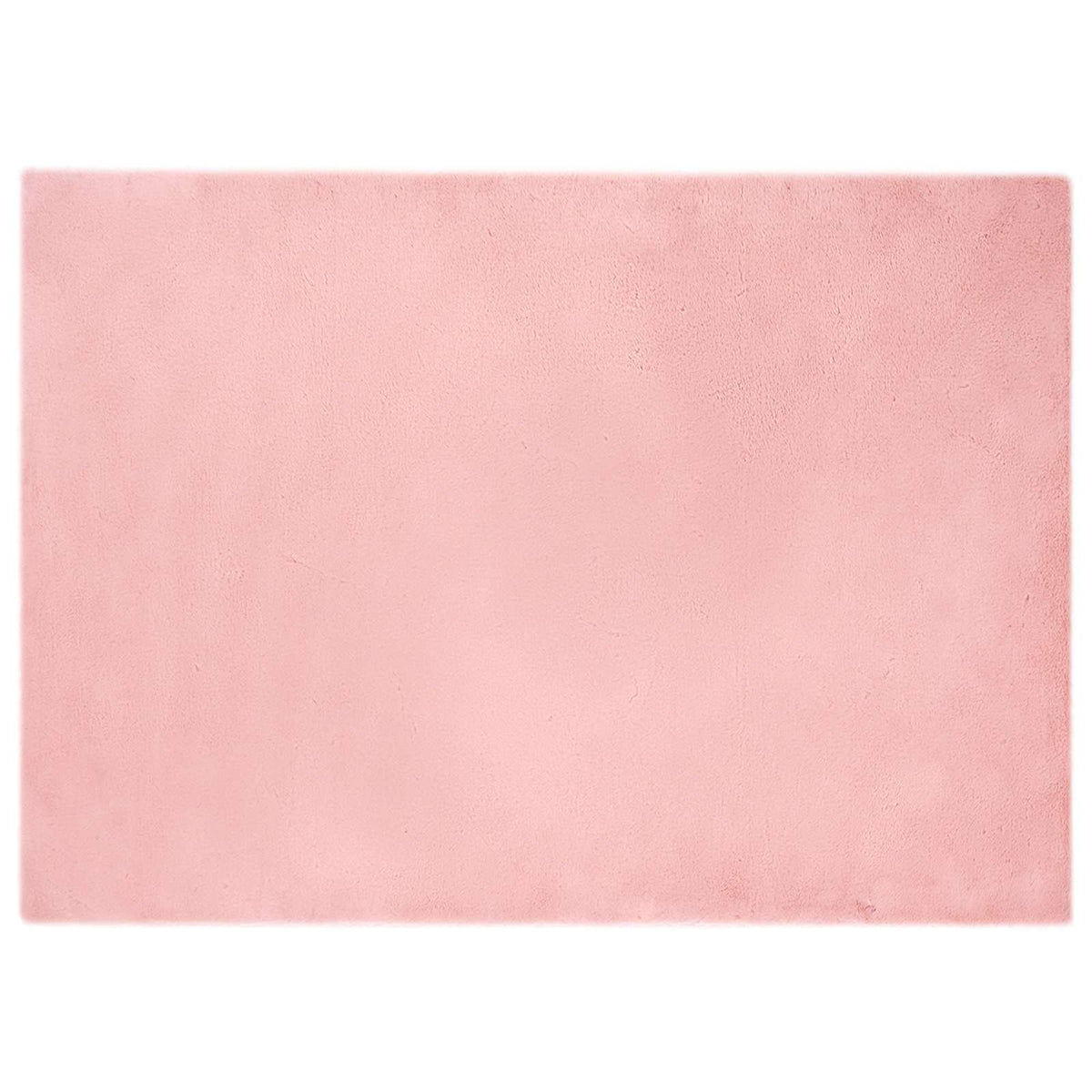 VidaXL tapis en fausse fourrure de lapin rose huile 240 x 340 cm polyester