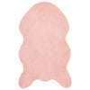 VidaXL tapis en fausse fourrure de lapin rose huile 50 x 80 cm polyester