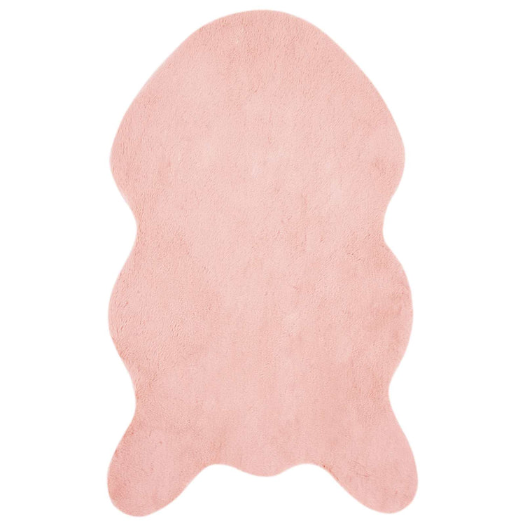 VidaXL tapis en fausse fourrure de lapin rose huile 50 x 80 cm polyester
