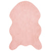 VidaXL tapis en fausse fourrure de lapin rose huile 60 x 90 cm polyester