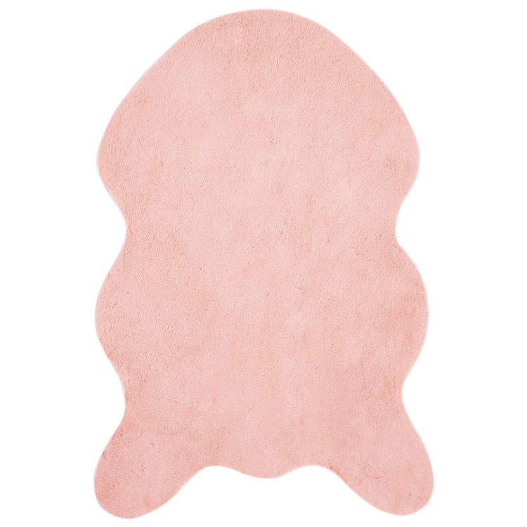 VidaXL tapis en fausse fourrure de lapin rose huile 80 x 120 cm polyester