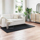 VidaXL tapis en fausse fourrure de lapin huile noir 80 x 200 cm polyester