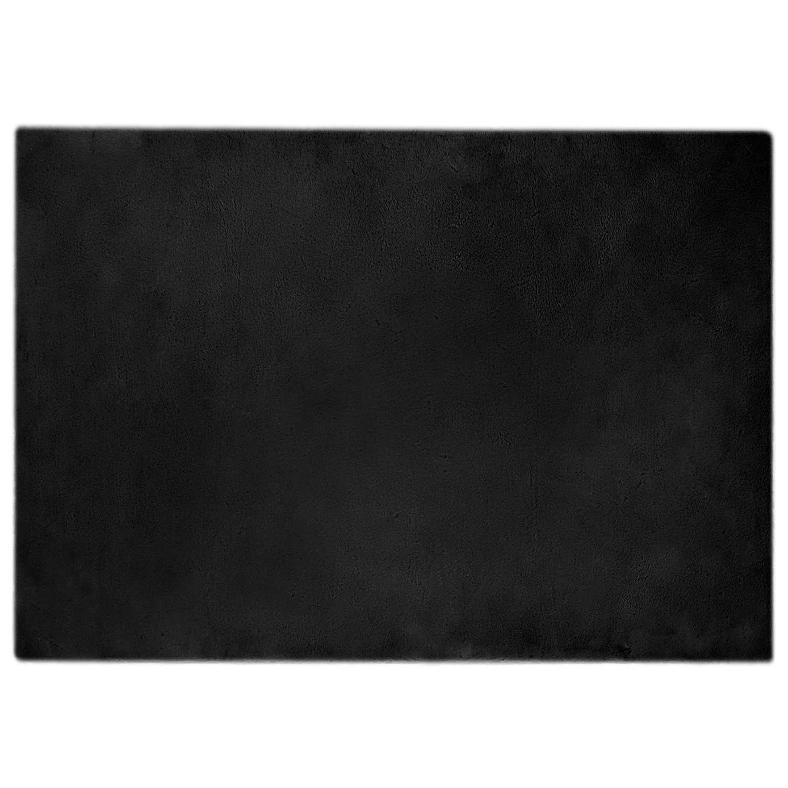 VidaXL tapis en fausse fourrure de lapin Olite noir 160 x 230 cm polyester