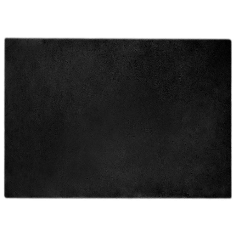 VidaXL tapis en fausse fourrure de lapin Olite noir 160 x 230 cm polyester