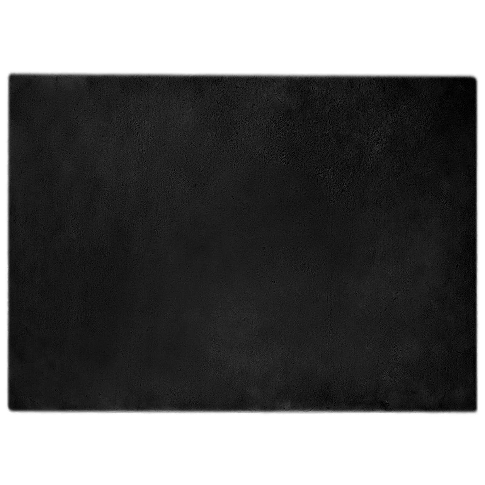 VidaXL tapis en fausse fourrure de lapin huile noir 200 x 280 cm polyester