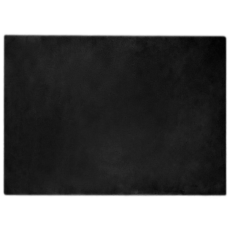 VidaXL tapis en fausse fourrure de lapin huile noir 200 x 280 cm polyester