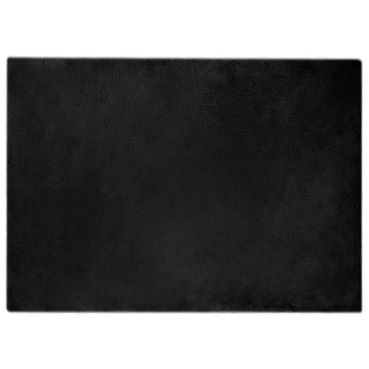 VidaXL tapis en fausse fourrure de lapin huile noir 240 x 340 cm polyester