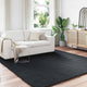 VidaXL tapis en fausse fourrure de lapin huile noir 200 x 200 cm polyester