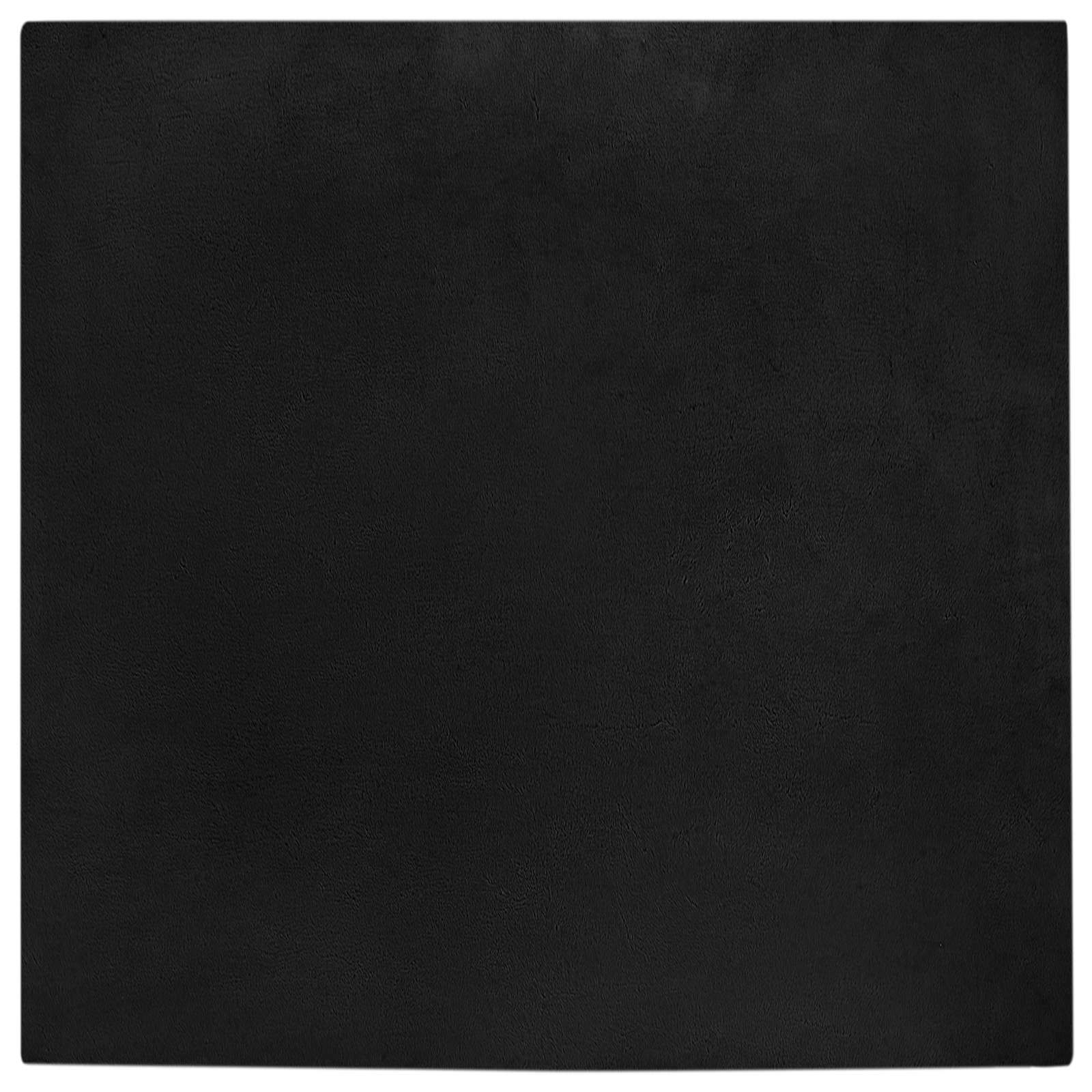 VidaXL tapis en fausse fourrure de lapin huile noir 240 x 240 cm polyester
