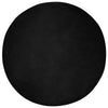 Vidaxl tapis en fausse fourrure de lapin huile noir ø 80 cm polyester