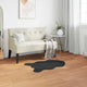 VidaXL tapis en fausse fourrure de lapin huile noir 50 x 80 cm polyester