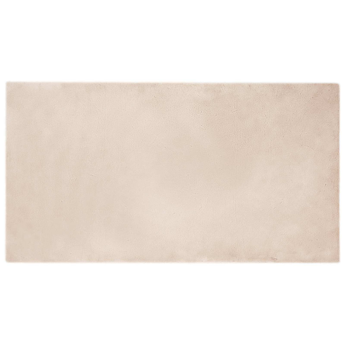 VidaXL tapis en fausse fourrure de lapin taupe huileux 60 x 110 cm polyester
