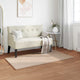 VidaXL tapis en fausse fourrure de lapin taupe huileux 80 x 150 cm polyester