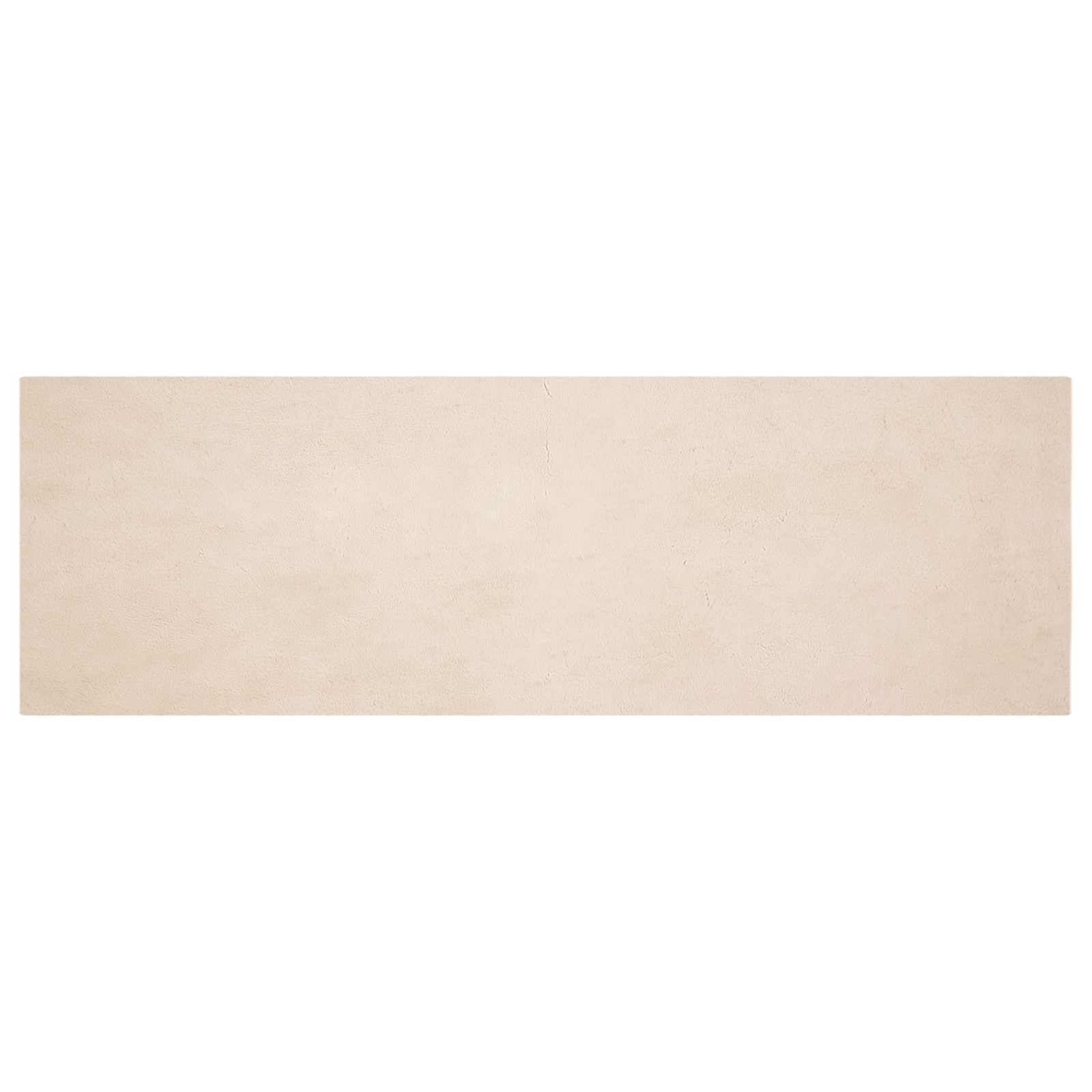 VidaXL tapis en fausse fourrure de lapin taupe huileux 80 x 250 cm polyester