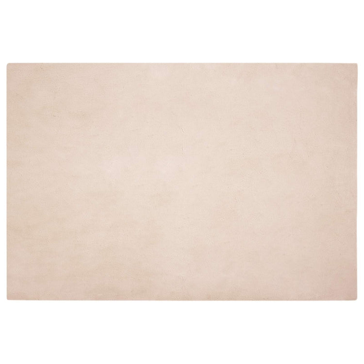 VidaXL tapis en fausse fourrure de lapin taupe huileux 120 x 170 cm polyester