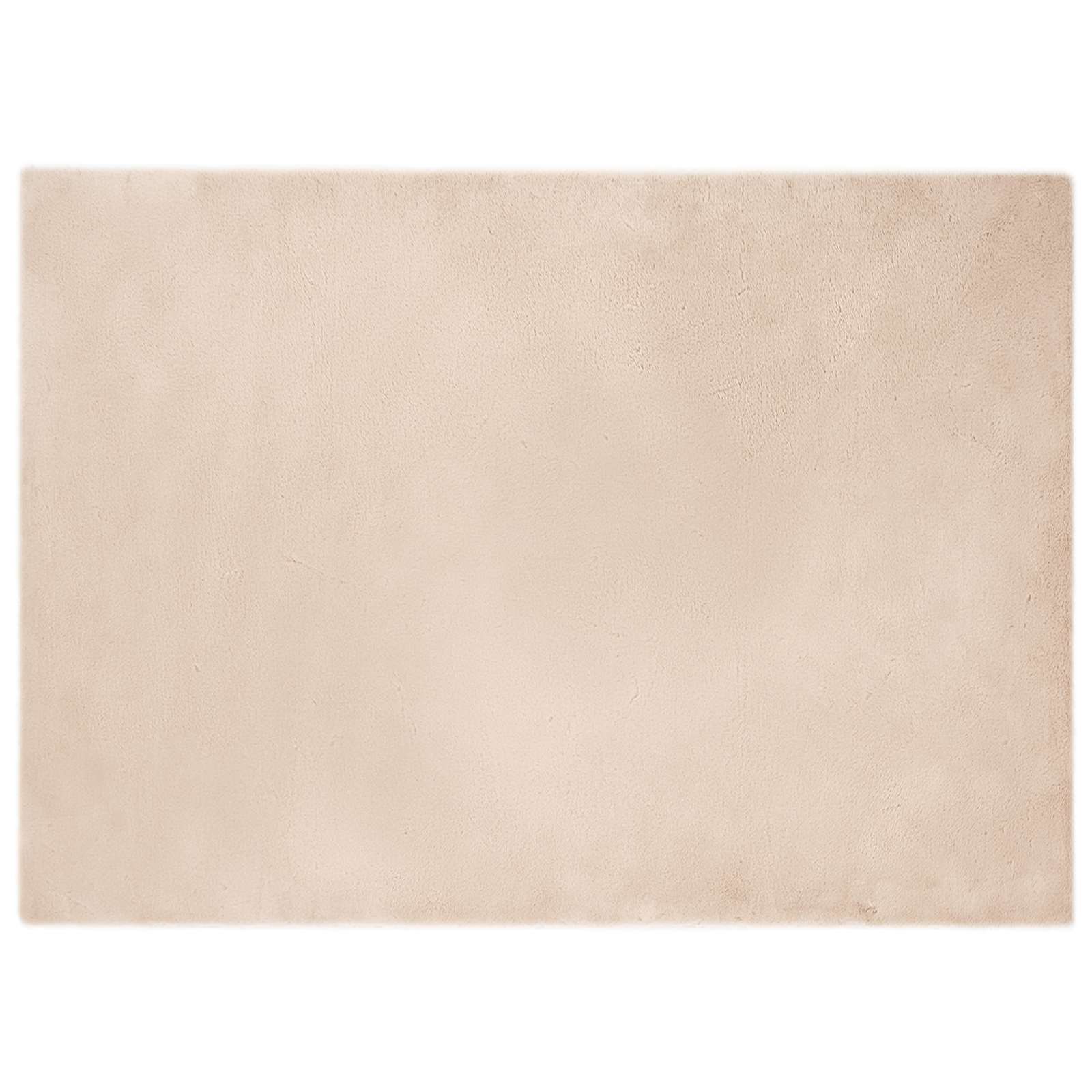 VidaXL tapis en fausse fourrure de lapin taupe huileux 200 x 280 cm polyester