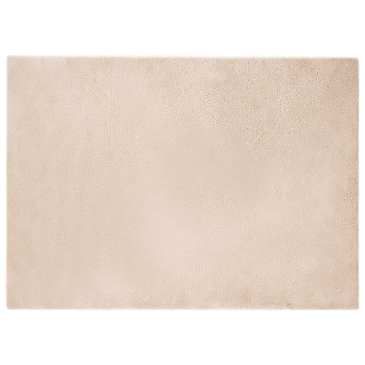 VidaXL tapis en fausse fourrure de lapin taupe huileux 240 x 340 cm polyester