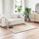 VidaXL tapis en fausse fourrure de lapin taupe huileux 120 x 120 cm polyester