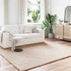 VidaXL tapis en fausse fourrure de lapin taupe huileux 200 x 200 cm polyester