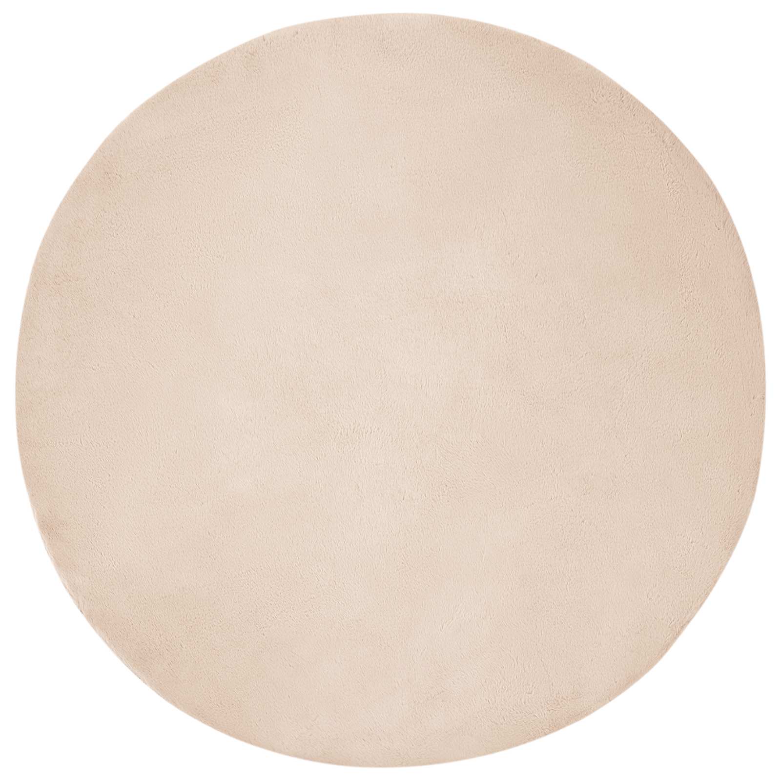 VidaXL tapis en fausse fourrure de lapin taupe huileux ø 100 cm polyester