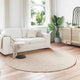 VidaXL tapis en fausse fourrure de lapin huile taupe ø 160 cm polyester