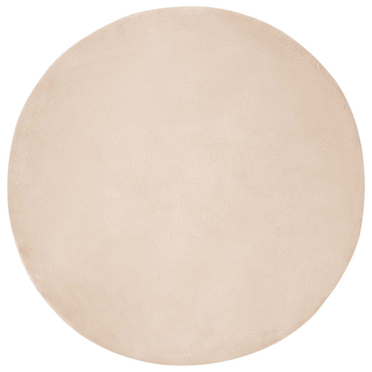 VidaXL tapis en fausse fourrure de lapin huile taupe ø 200 cm polyester