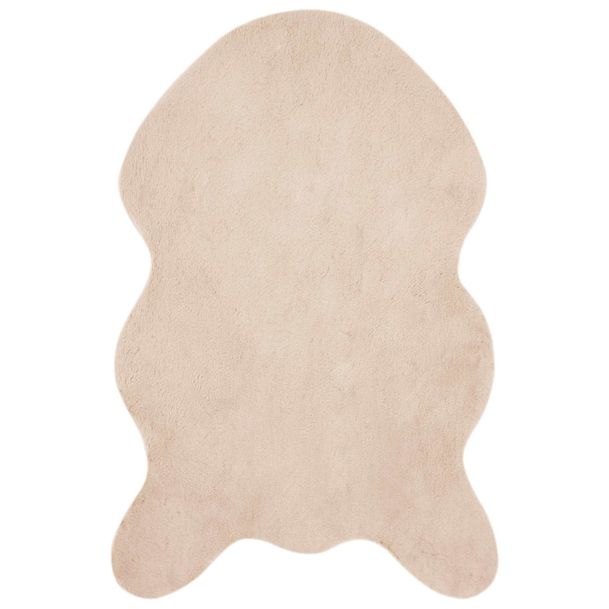 VidaXL tapis en fausse fourrure de lapin taupe huileux 50 x 80 cm polyester