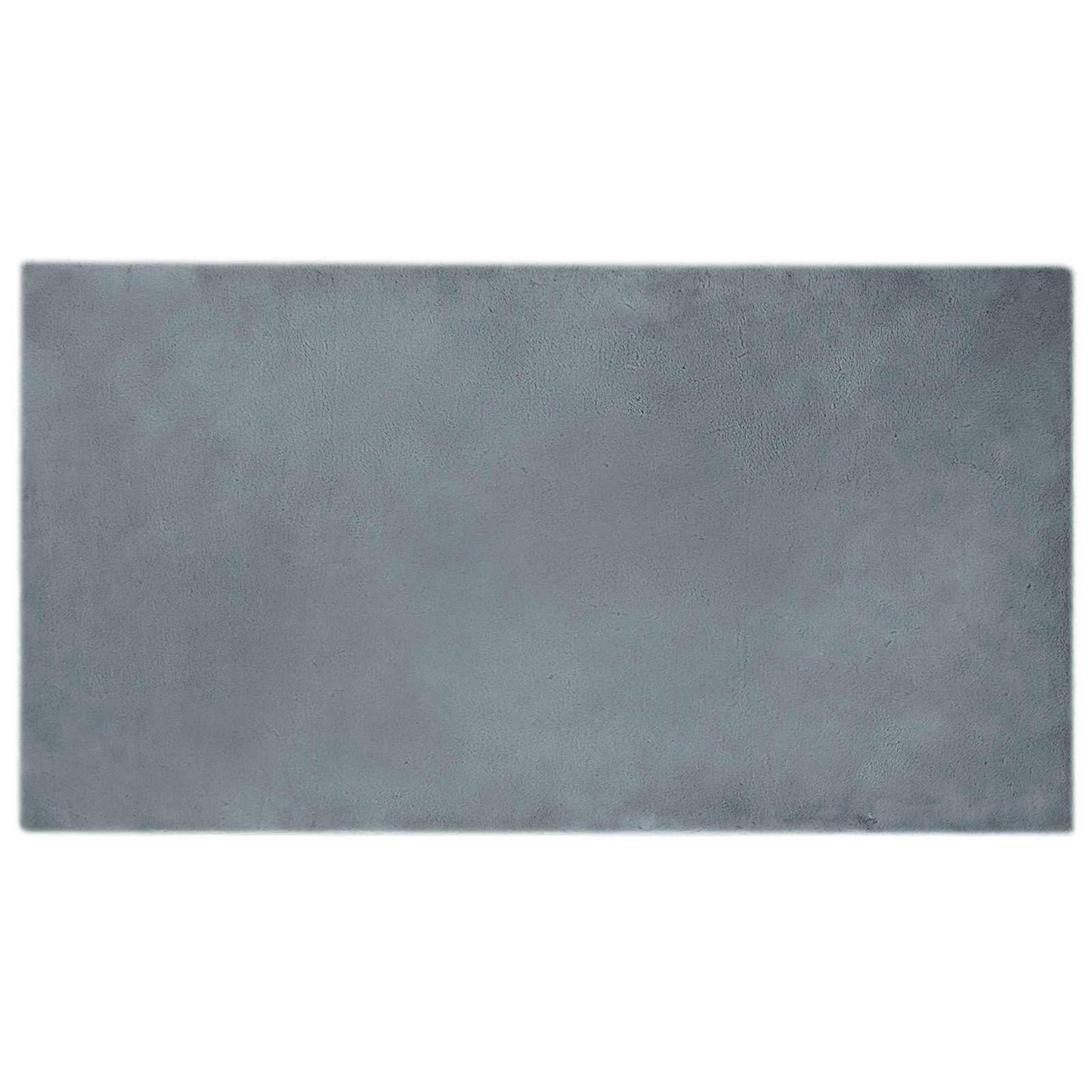 Vidaxl tapis en fausse fourrure de lapin huile anthracite 80 x 150 cm polyester