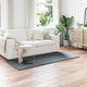 VidaXL tapis en fausse fourrure de lapin huile anthracite 80 x 200 cm polyester