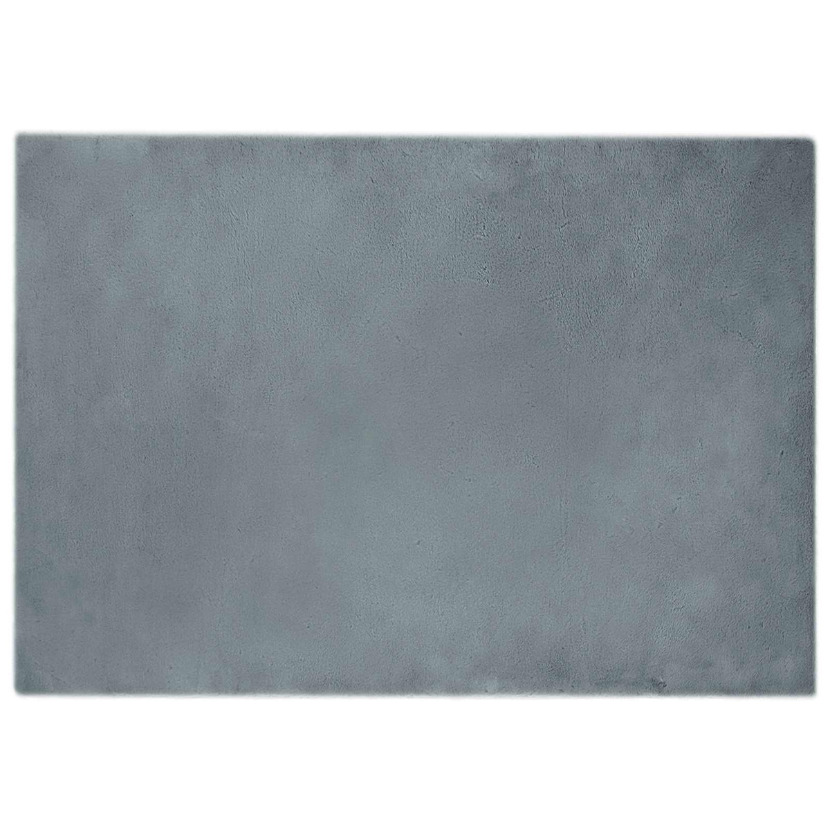 VidaXL tapis en fausse fourrure de lapin huile anthracite 120 x 170 cm polyester