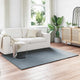 Vidaxl tapis en fausse fourrure de lapin huile anthracite 140 x 200 cm polyester