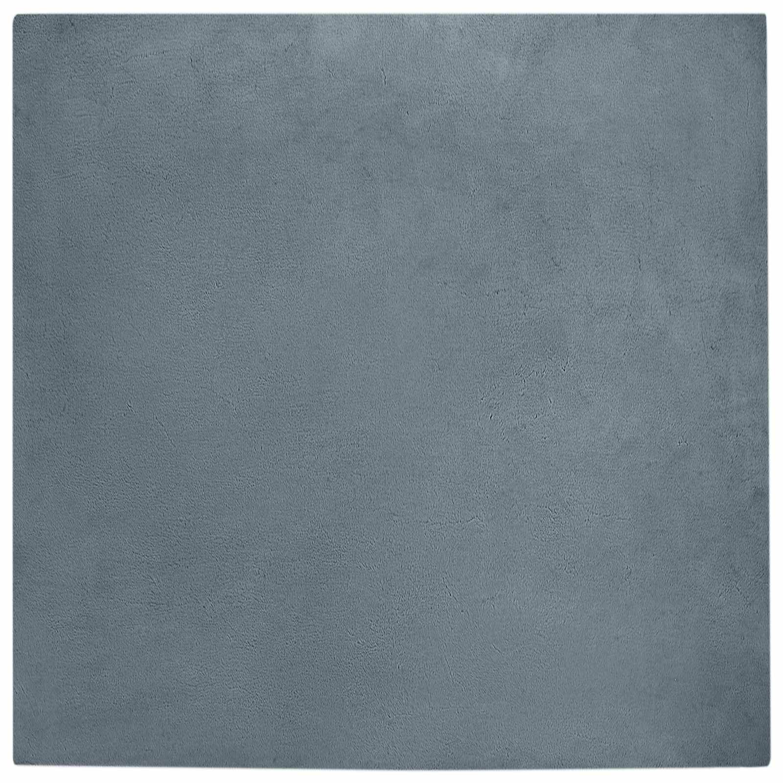 VidaXL tapis en fausse fourrure de lapin huile anthracite 200 x 200 cm polyester