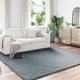 VidaXL tapis en fausse fourrure de lapin huile anthracite 240 x 240 cm polyester